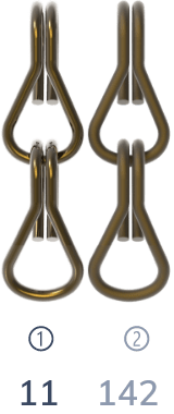 Gloss & matte brown chain link curtain