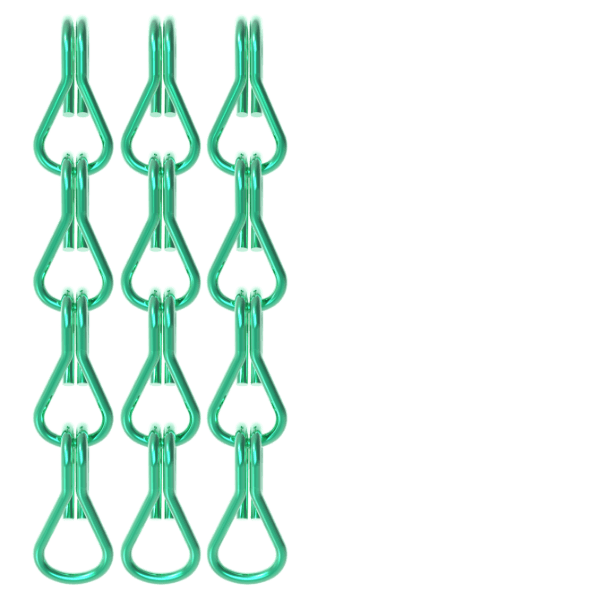Gloss emerald chain link curtain