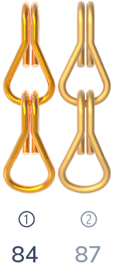 Gloss & matte gold chain link curtain