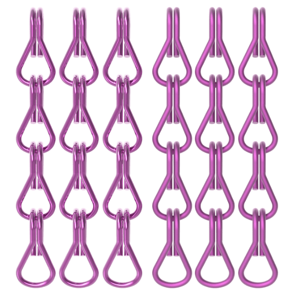 Gloss & matte pink chain link curtain