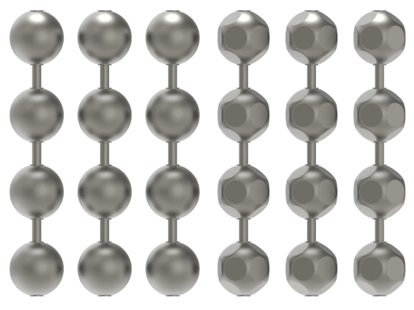 Gray metal bead curtain
